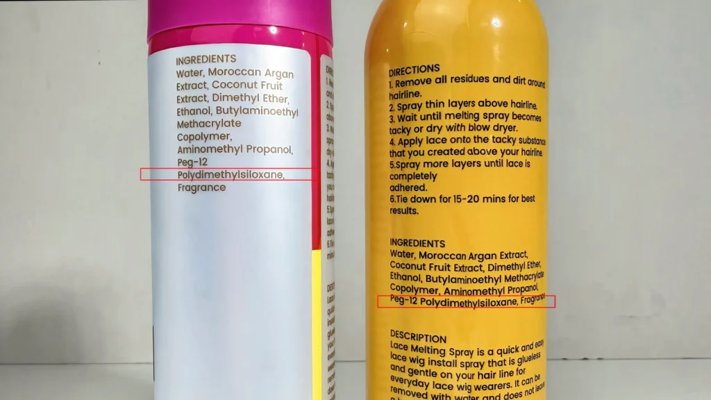 Dimethicone INCI Label