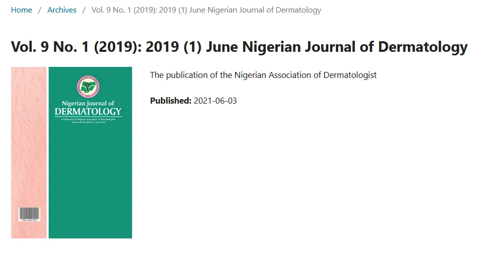 Nigerian Journal of Dermatology