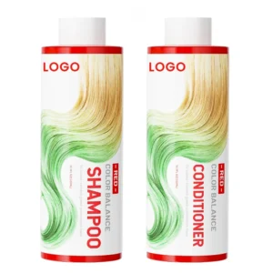 red shampoo and conditioner